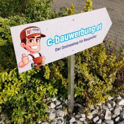 Erdspieß Baustellenwegweiser